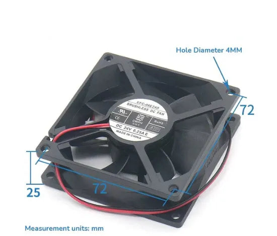 DWPH Inverter fan DC24V 80x80x25MM EFC-08E24D